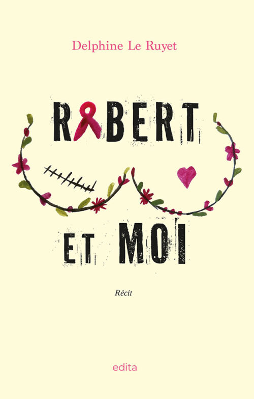 Titre avec un dessin d'enfant représentant une poitrine avec une cicatrice